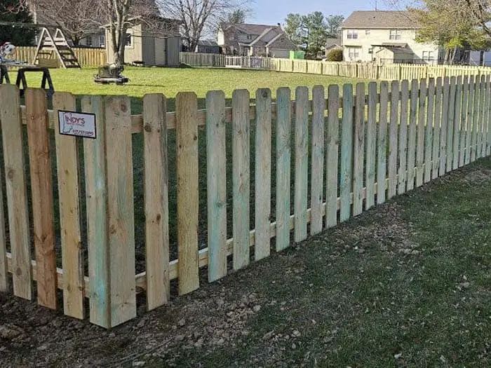 Dog Ear Picket Wood Fence Installation Company in Indianapolis IN